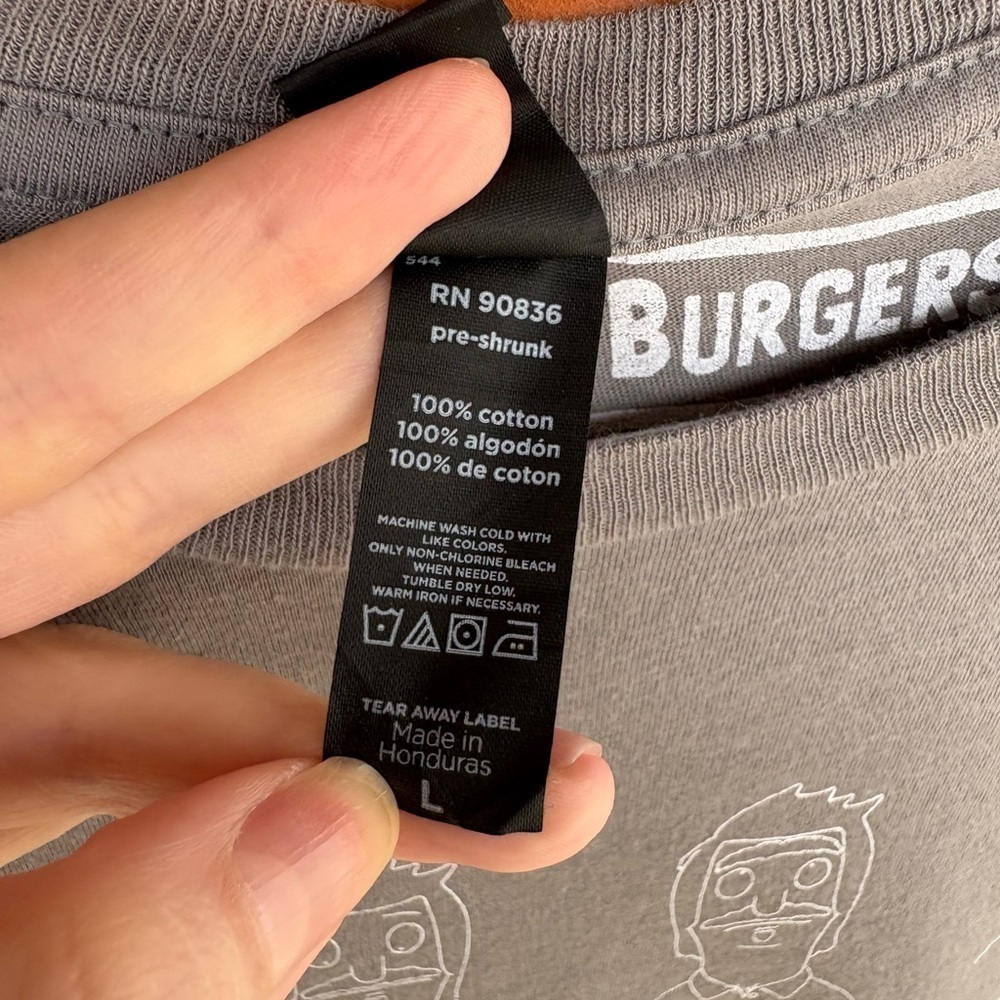 Bob’s Burgers T Shirt Grey Unisex Sz Large Preowned - Picture 4 of 5